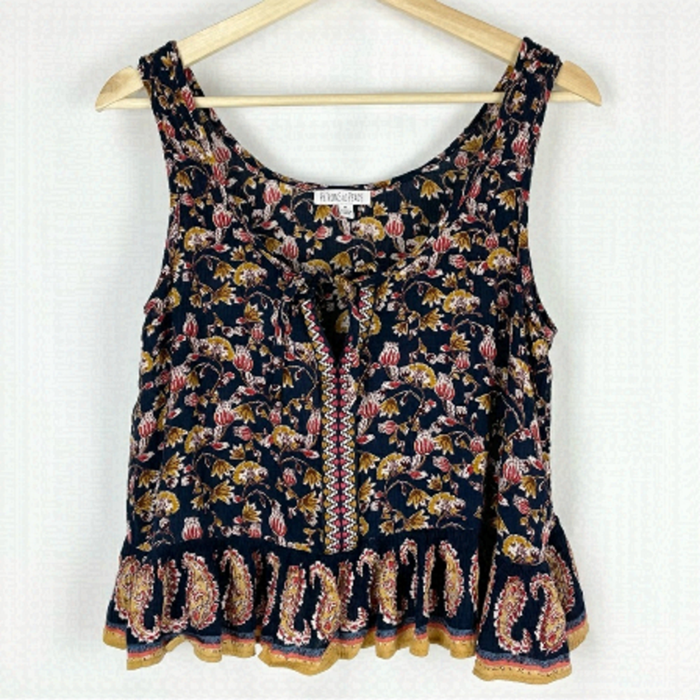 Patrons of Peace BOHO Sleeveless Top with Paisley Print